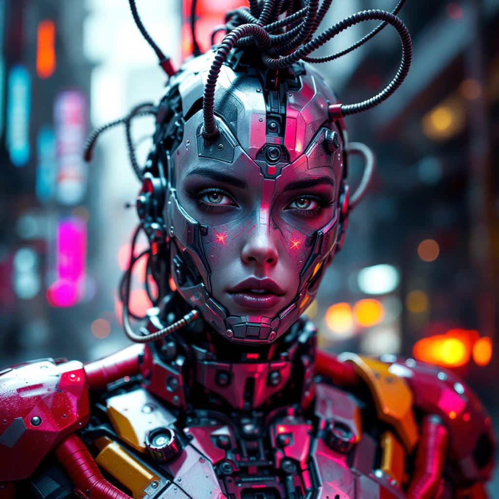 AI generated: android android games for ios or android, in the style of tristan eaton, cyberpunk dystopia, meticul...