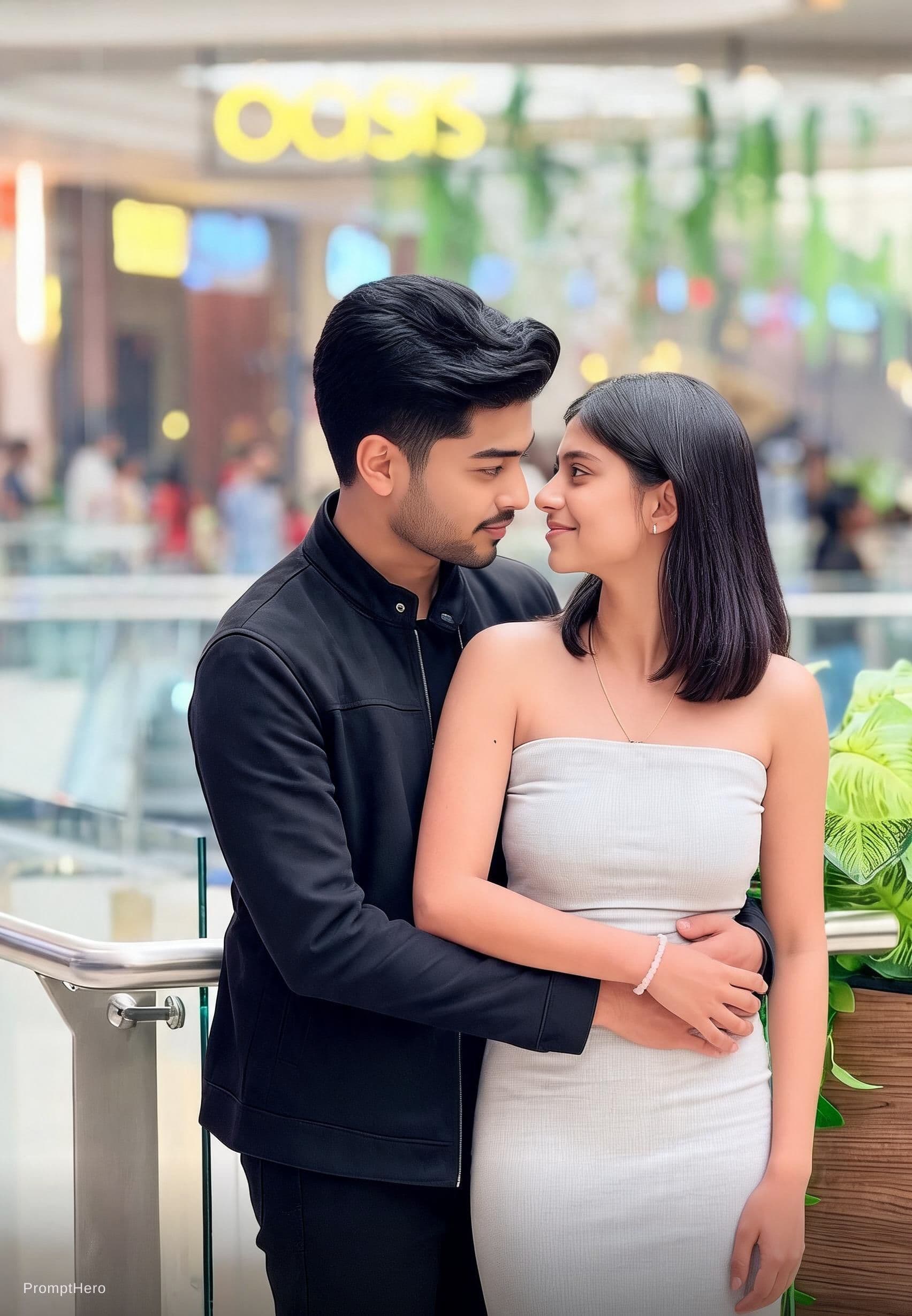 AI generated: Romantic couple in love with each other