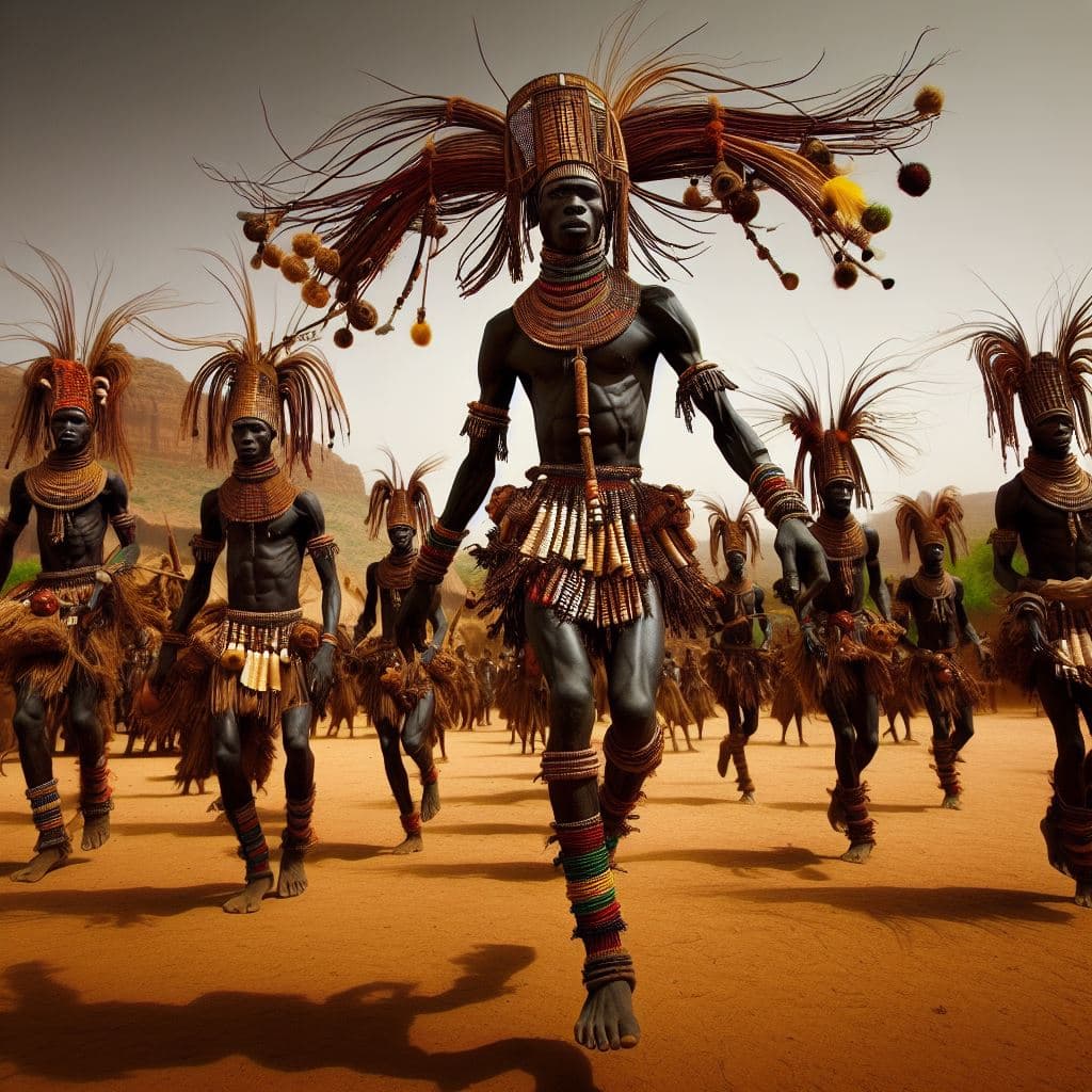 AI generated: African indigenuous dancer, NatGeo photography