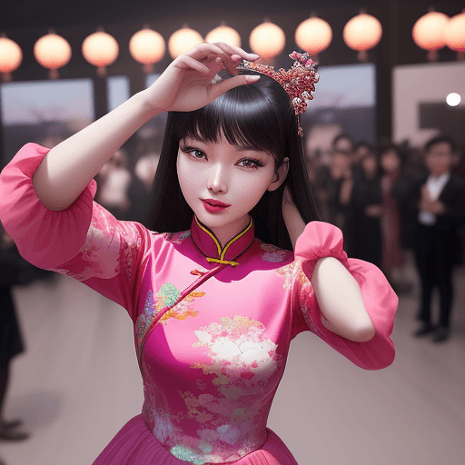 AI generated: Chinese model poses for a selfie, in the style of social media influencers, webcam photography, Feli...