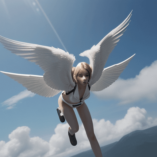 AI generated:  surveilance camera  equipped with  animal  wings   hovering  the  sky. cinematic, hyper realism,