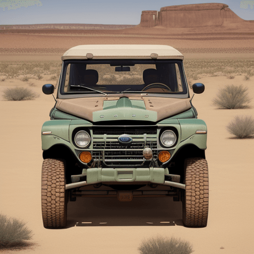 AI generated: ford chelvy in desert