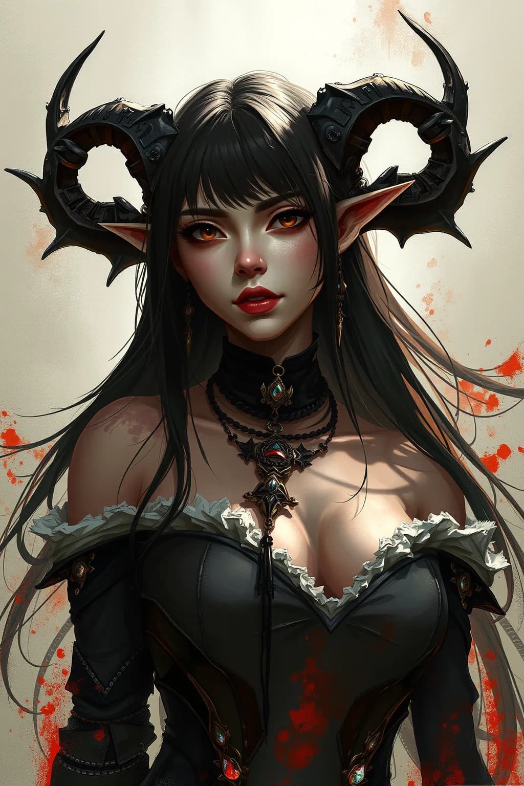 AI generated: concept art {goth woman} . digital artwork, illustrative, painterly, matte painting, highly detailed