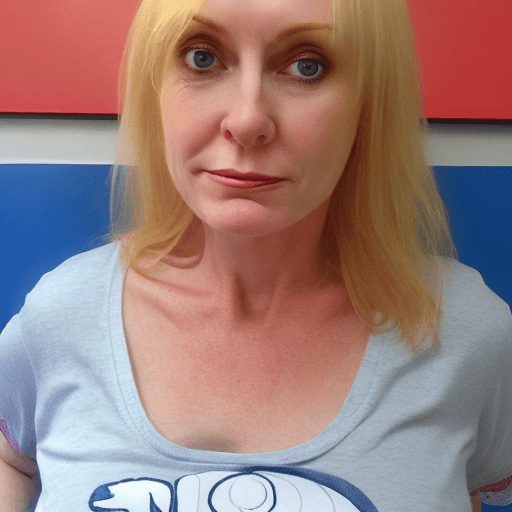 AI generated: Woman, 50 Years old, White, Thick, Pale skin, Small breasts, Natural breasts, Busty thighs, Large as...
