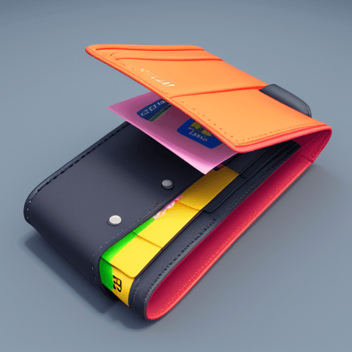 AI generated: generate a illustration of a web3 wallet with colourful approach in 3d