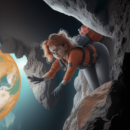 AI generated: mineradora explorando um substerraneoem um planeta, além de escavadora ela serve também como casa e ...