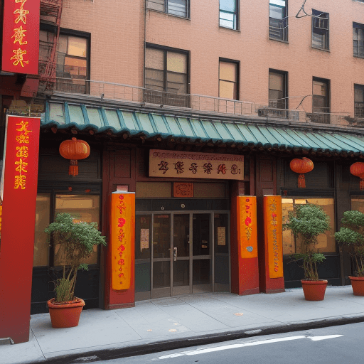 AI generated: inter generational community center in chinatown new york city
