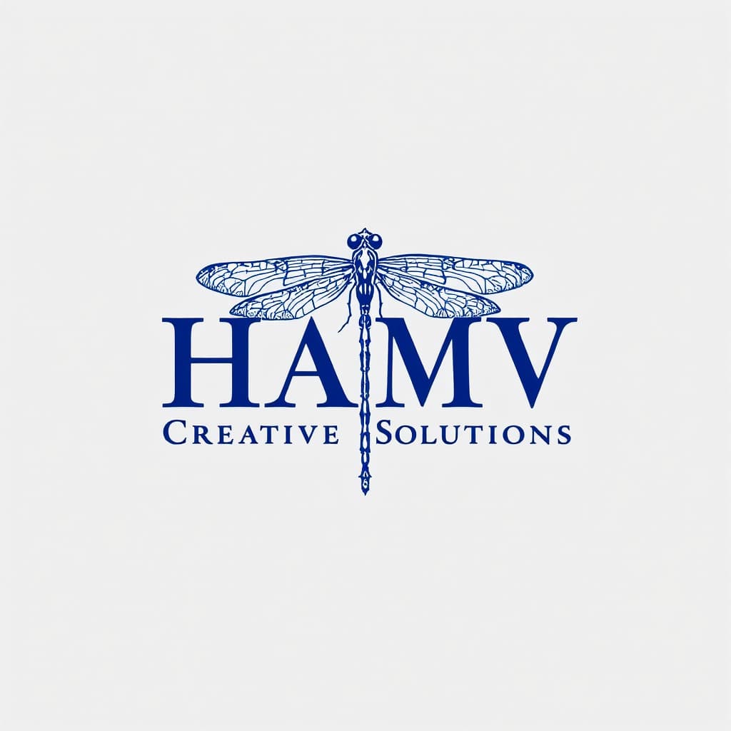 AI generated: Can you create a high resolution Logo for a real estate firm call HAMV Creative Solutions, LLC. The ...