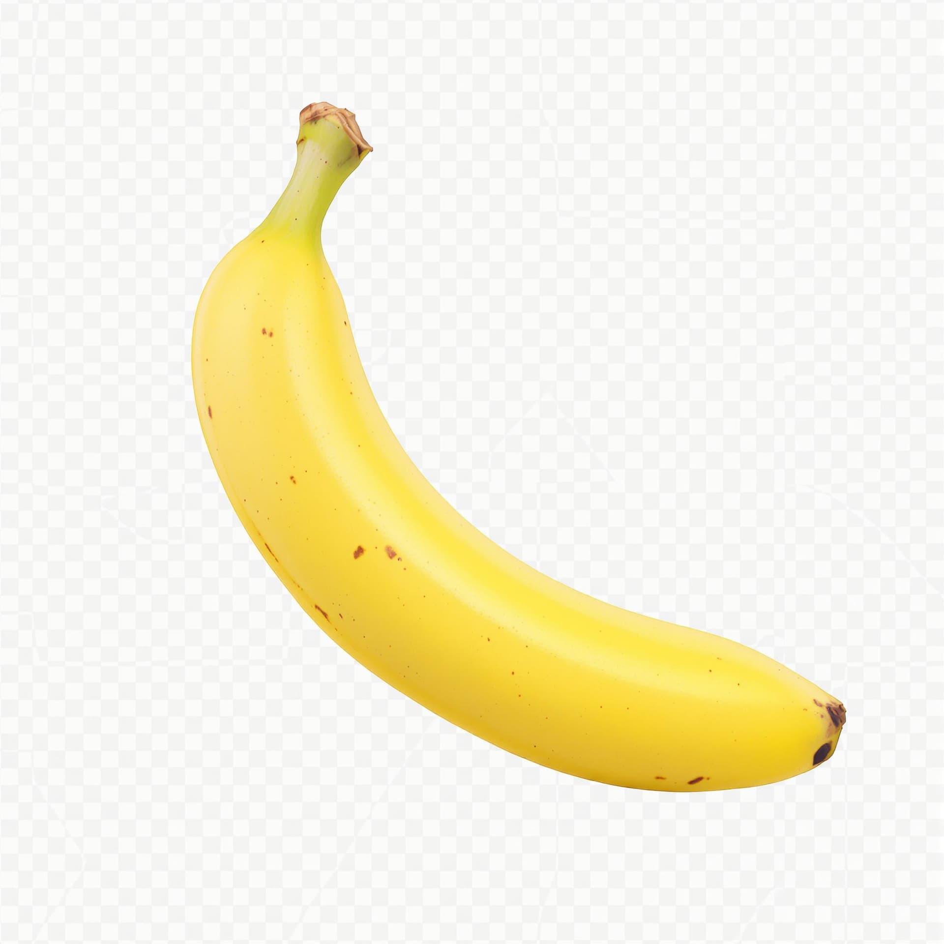 AI generated: A perfectly ripe yellow banana with smooth skin, slight natural curves, and subtle brown spots for a...