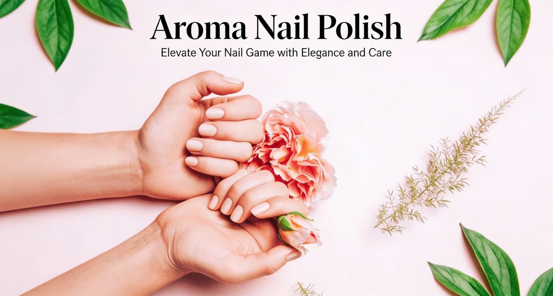 AI generated: Experience the delicate fusion of beauty and nature. Aroma Nail Polish is here to elevate your nail ...