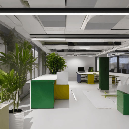 AI generated: User
An office setting with prominent signage 'Financiación y Servicios' over the entrance. White wa...