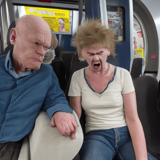 AI generated: Hyper realistic photo of Beavis and Butt-Head humanized and sitting in the seats of the Santiago of ...