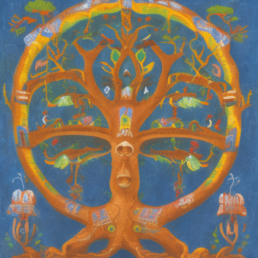 AI generated: yaaxche tree of life maya culture