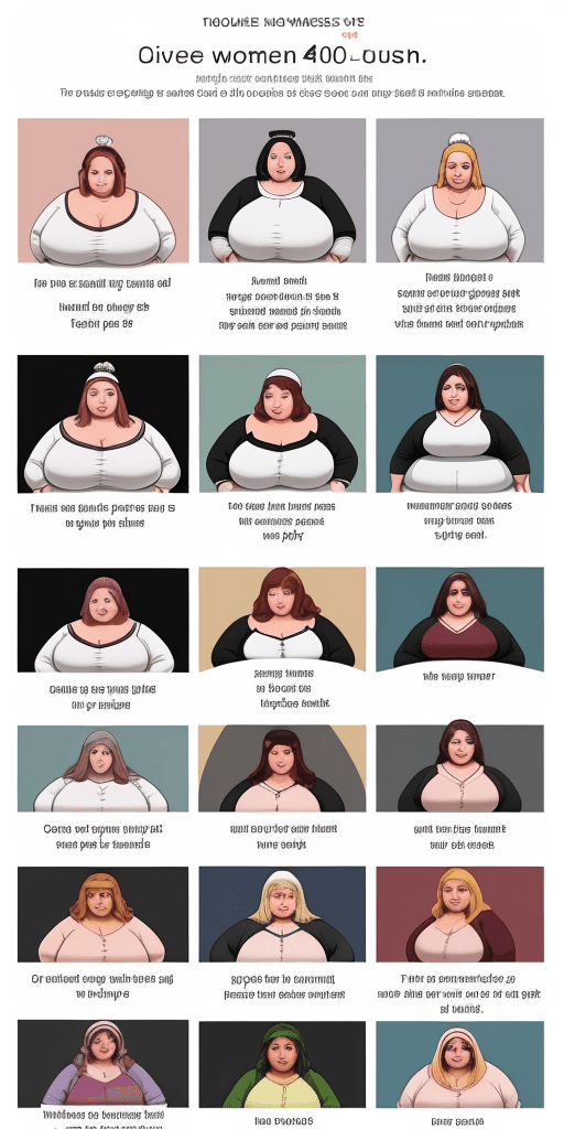 AI generated: There are 8 obese women in the recommendation list, and there is a separate three-dimensional text w...