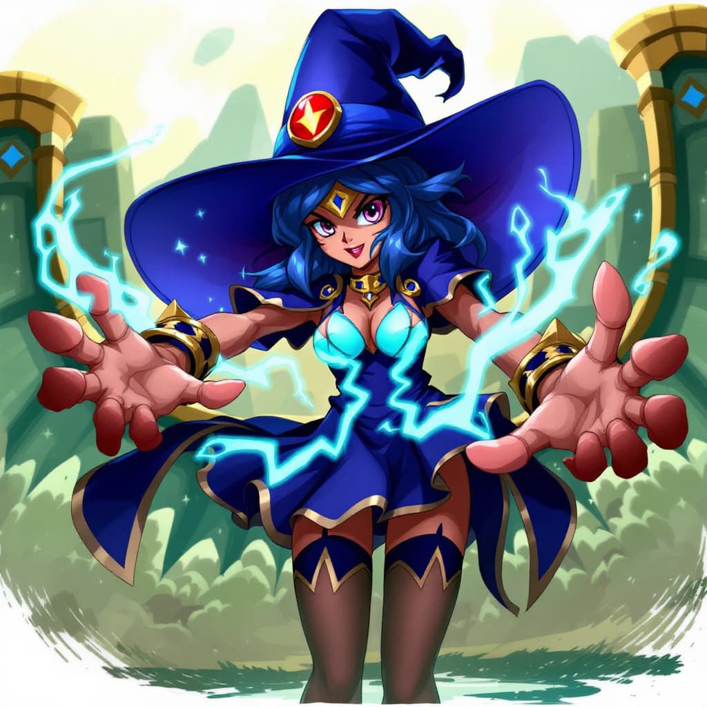 AI generated: Dark Magician Girl Yu-Gi-Oh! monster