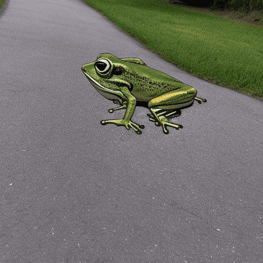 AI generated: half bike half frog


