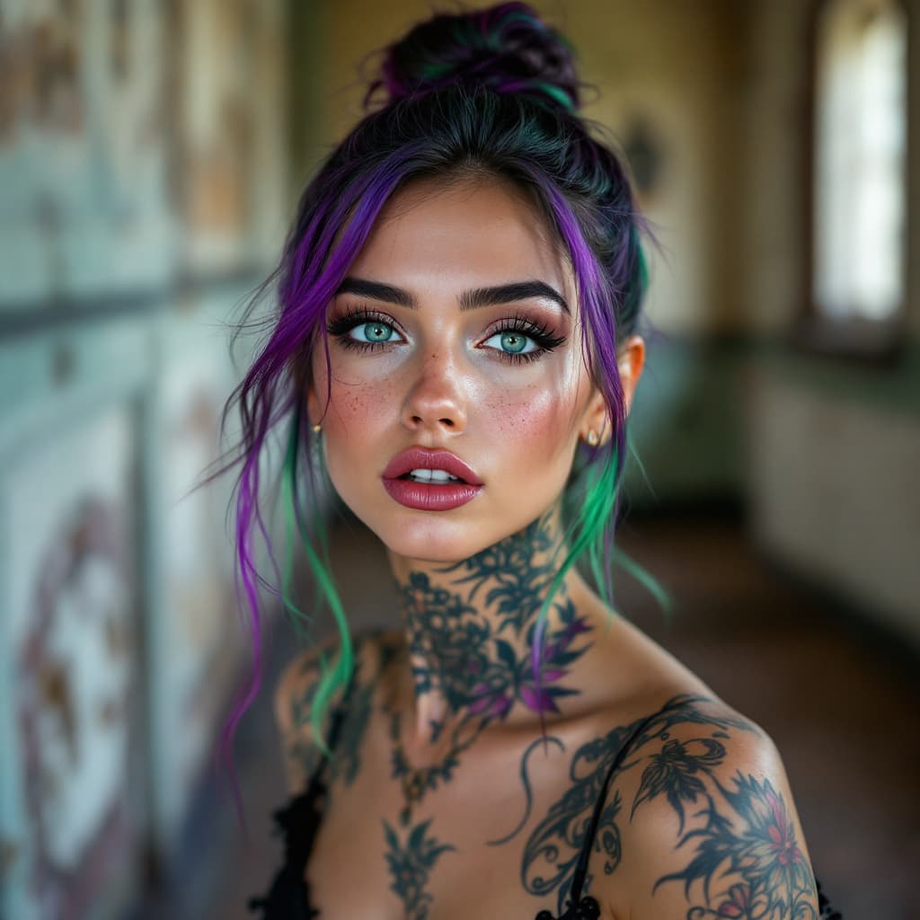 AI generated: Photo of a ultra realistic headshot (full face and hair visible) of a models face,Her face has a wid...
