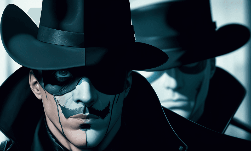 AI generated: ,Rorschach characterfrom the watchmen movie, looking at viewer, portrait, photography, detailed skin...