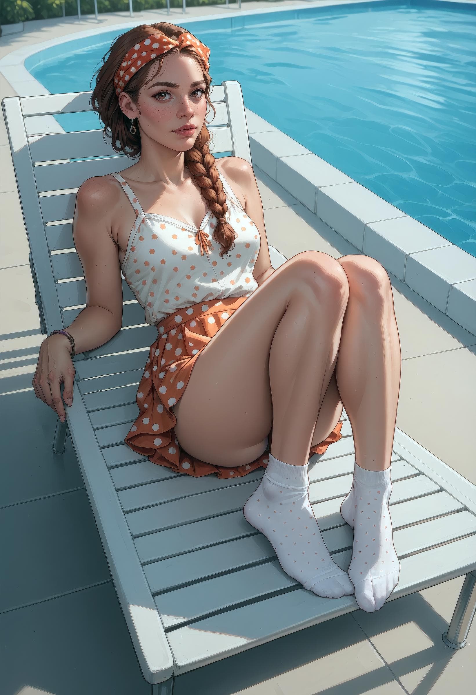 White Ankle Socks - Pony
