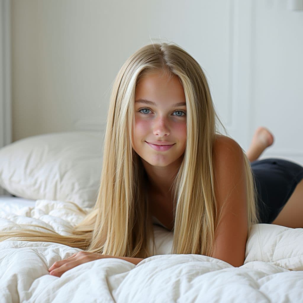 AI generated: score_9, score_8_up, score_7_up, score_6_up, score_5_up, score_4_up, realistic, 12-year-old, long bl...
