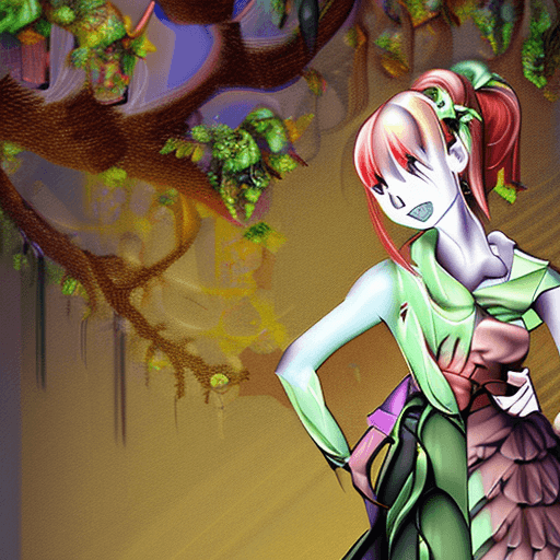 AI generated: digital, whimsical, characters, environmentalism, fantasy, dream-like, femininity, manga-anime, art ...