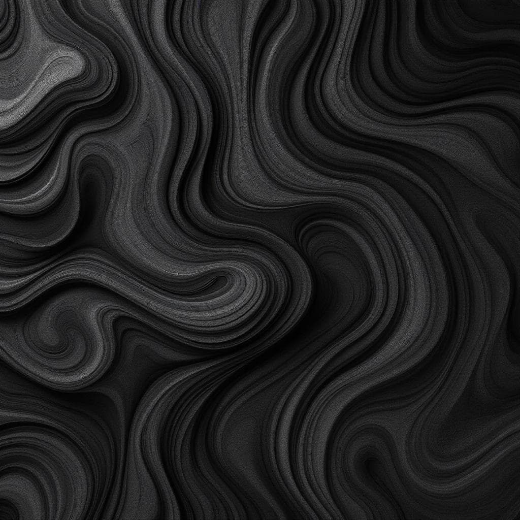 AI generated: Grayscale texture with a predominance of 70% black; suggestive rhythmic curvilinear textures to conv...