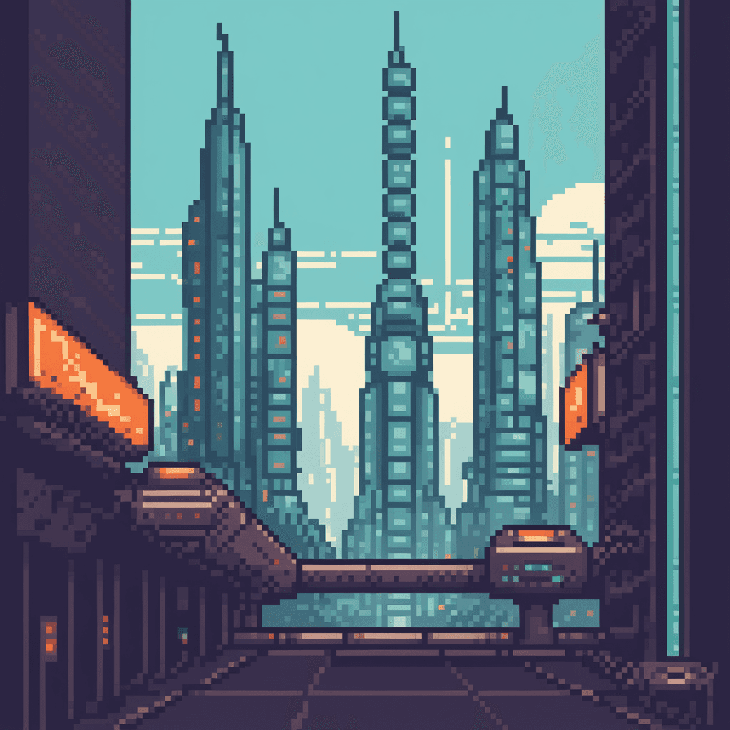 AI generated: illustrate a technological scene, such as a futuristic city or a spaceship::use clean lines, simple ...