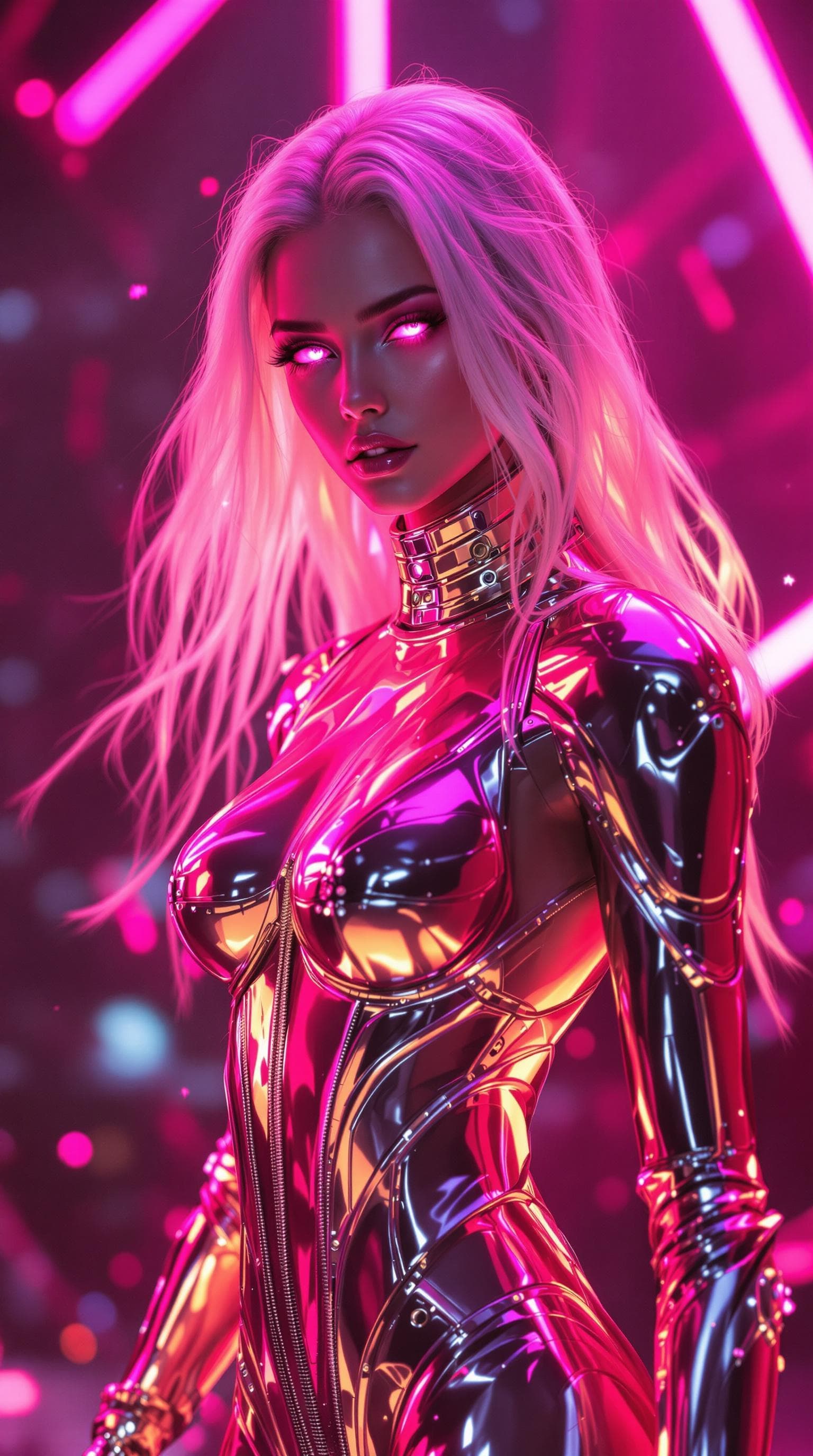 AI generated: a high-resolution image that captures the essence of a dynamic character in a futuristic setting. sh...