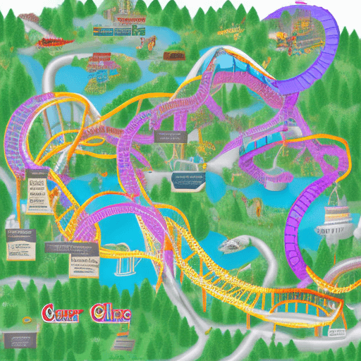 AI generated: Roller coaster map