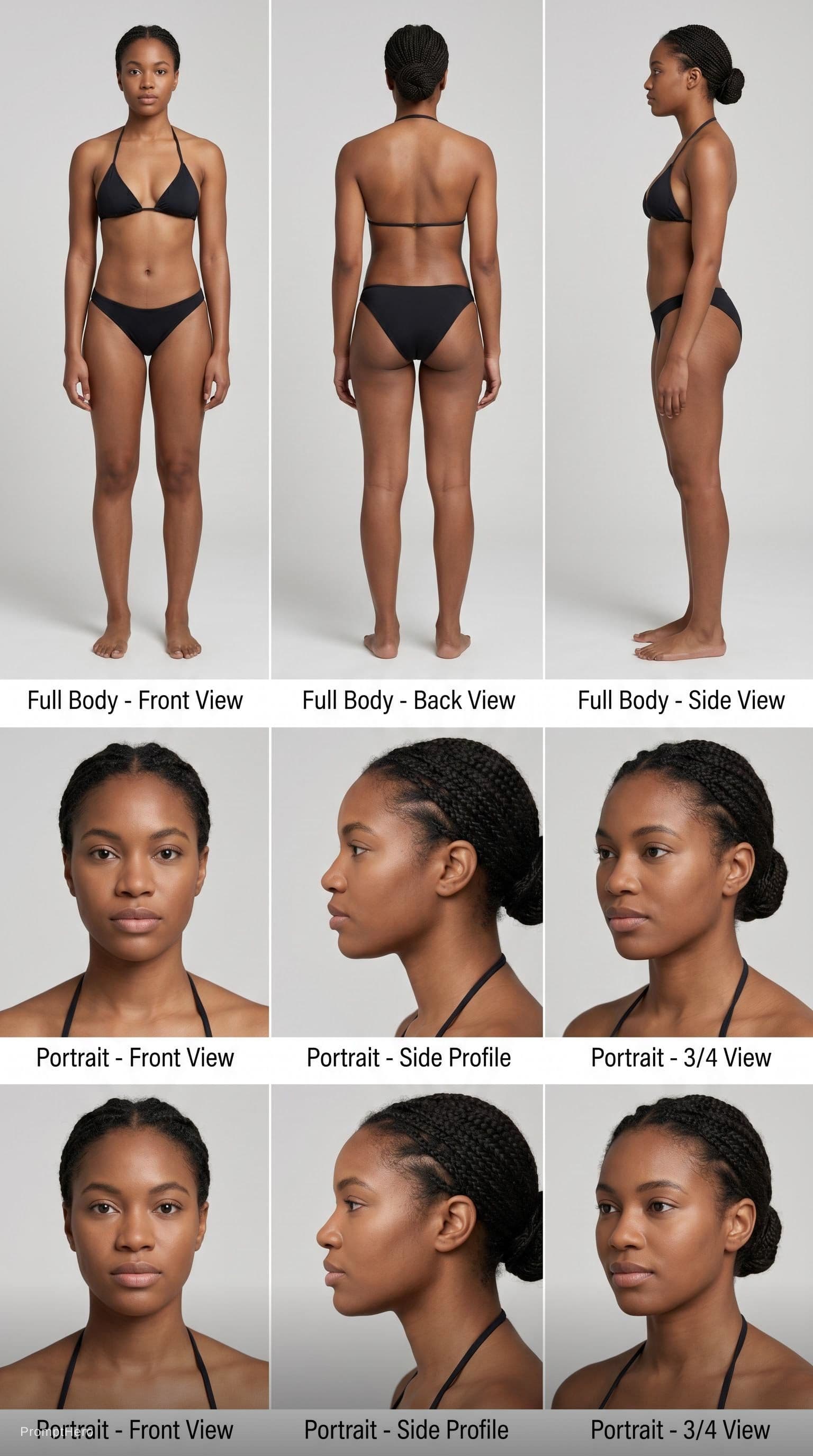 AI generated: Skin must be clean and flawless: no tattoos, no scars, no marks, no blemishes.
Wearing a minimal bik...