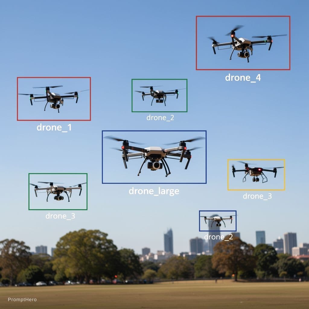 AI generated: generate a yolo based drone detection image 