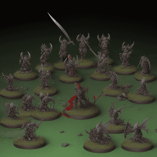 AI generated: a very bloody battle in the 16th century between an army of elves and necromancers.