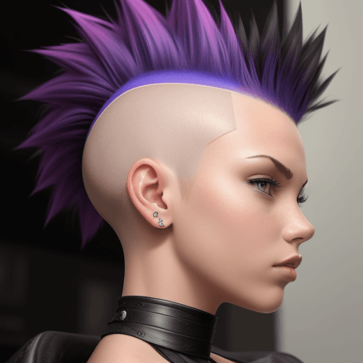 AI generated:  girl with mohawk