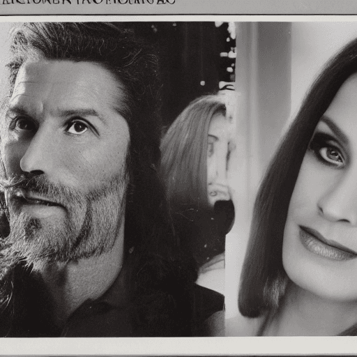 AI generated: seductive face, 50 years old