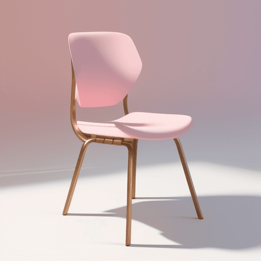 AI generated: Stylish chair mockup on a minimalist pink background, with soft shadows and a touch of natural light...