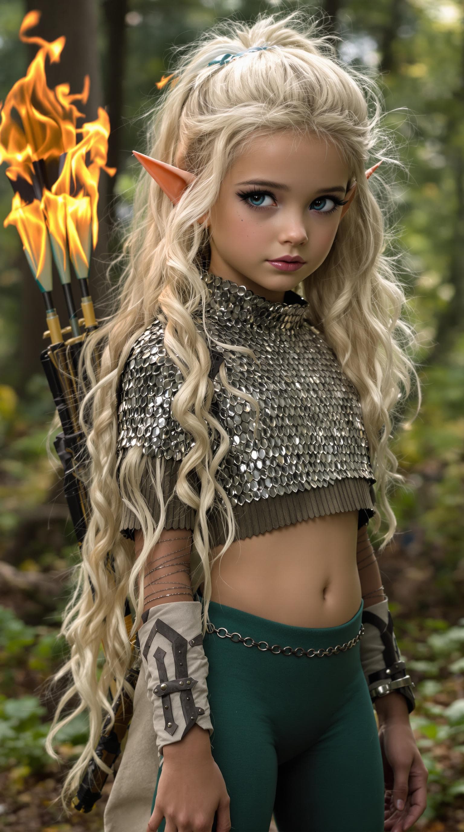 AI generated: a professional photo of a exceptionally beautiful girl in the world (age 7), (seven year old) short ...
