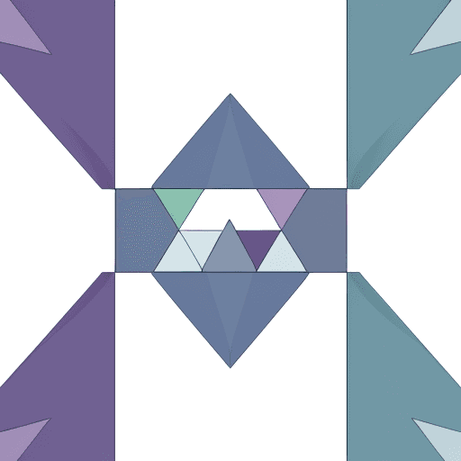 AI generated: Creating a logo is composed of a colored triangle, each side of the triangle with a different color:...