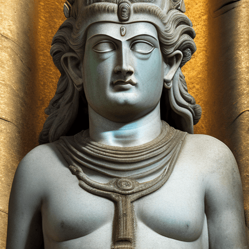 AI generated: High resolution photography of a male deity named Sivle