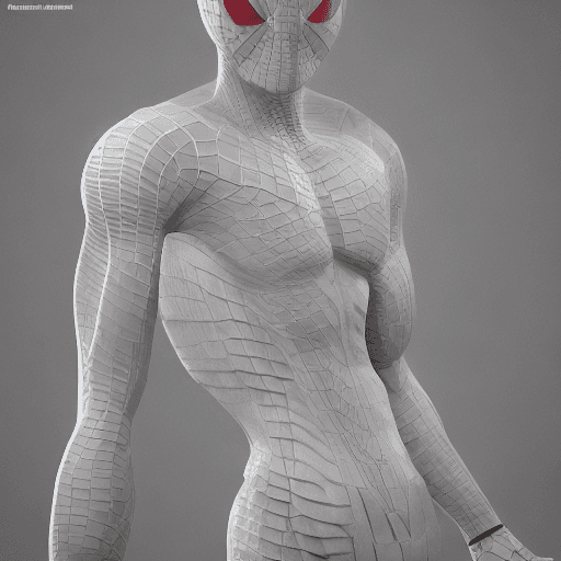 AI generated: hasdx style, glazed 3D render (extremely detailed CG), Spide-man, pixar style, 3d style, white backg...