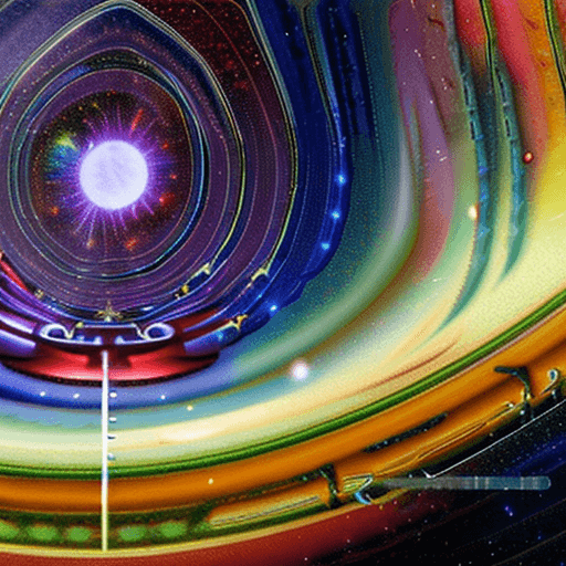 AI generated: symphony of the universe, visualize an epic scene depicting the harmony of the cosmos