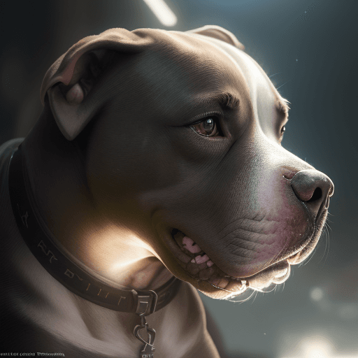 AI generated: Photo of a ultra realistic ,pitbull puppy + glasses, cynematic light, futuristic, epic fantasy, 8k -...