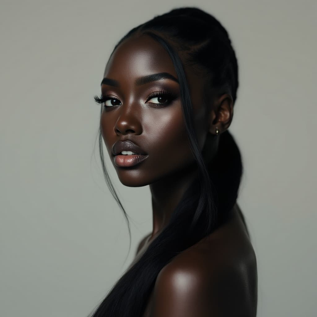AI generated: ULTRA REALISTIC BLACK FEMALES WITH HAIR EXTENSIONS AD FOR HAIR COMPANY