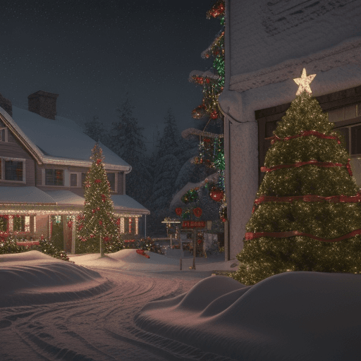 AI generated: Beautiful Christmas themed background cinematic, hyper realism, high detail, octane render, 8k