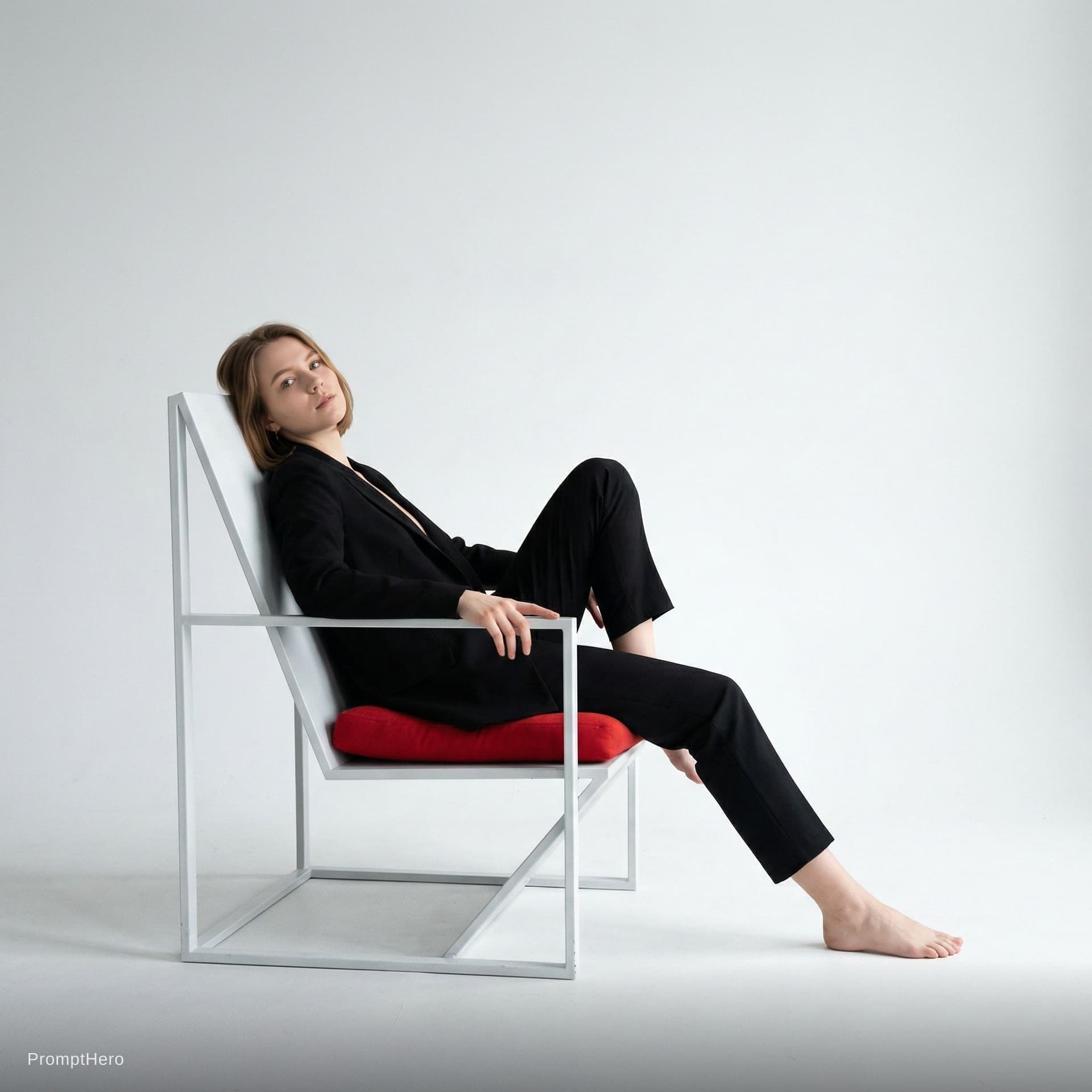 AI generated: create an image of a sophisticated and artistic photoshoot in a minimalist setting, high resolution,...