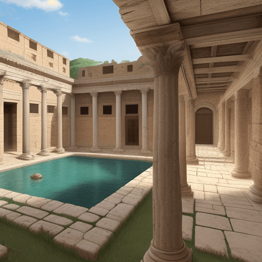 AI generated: an image of an ancient Roman villa
