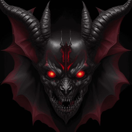 AI generated: diablo/demonio con ojos sangrientos cuernos hiperrealistas 12K