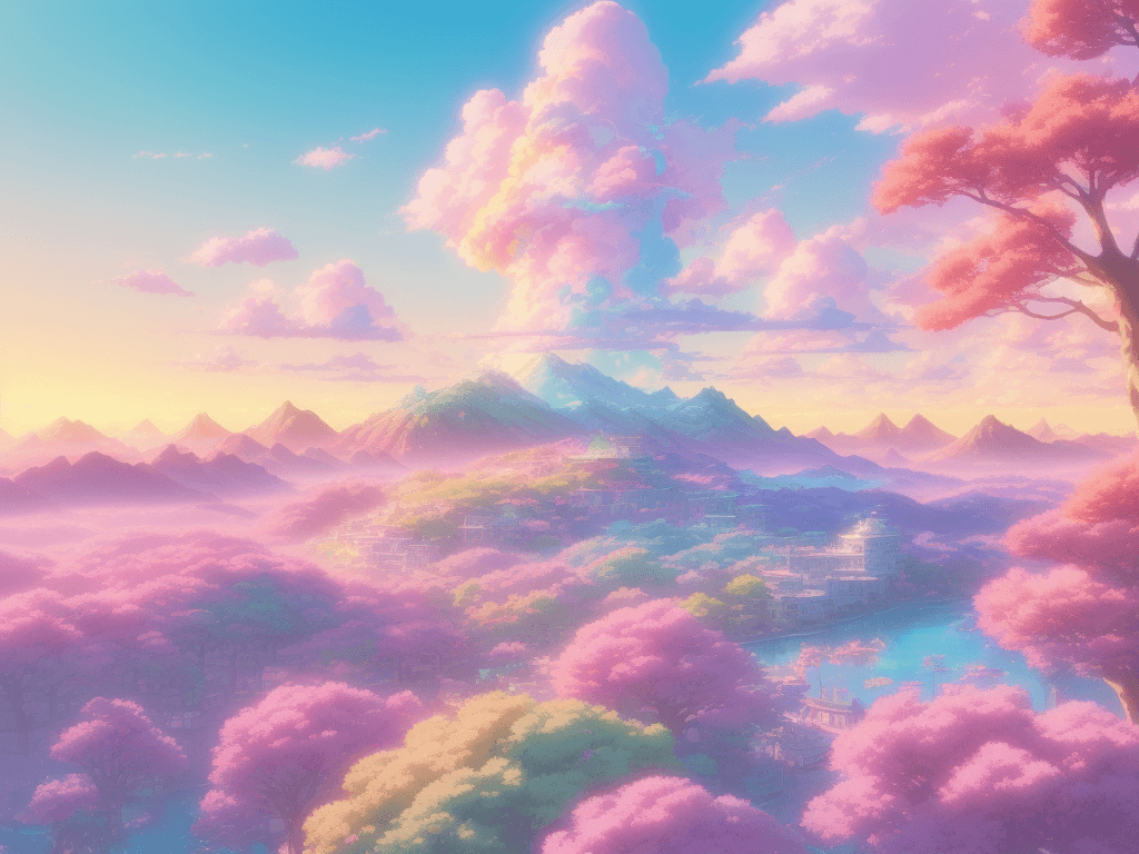 AI generated: pastel colors, morning, sunshine, color, colorful, vivid, dream, detailed rendering, surreal, insane...