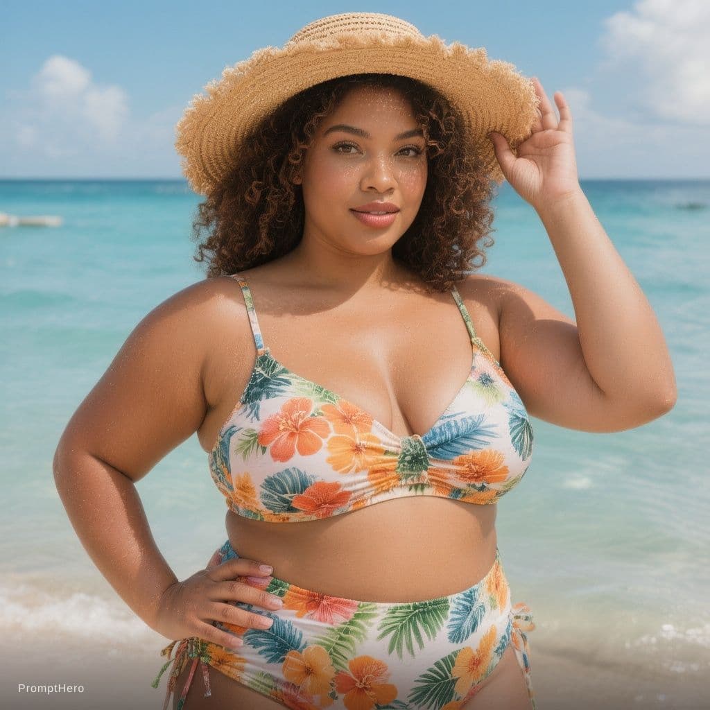 AI generated: Fashion picture for my Bikini Shop Not sexual I Need a picture for the Propeller with double D breas...