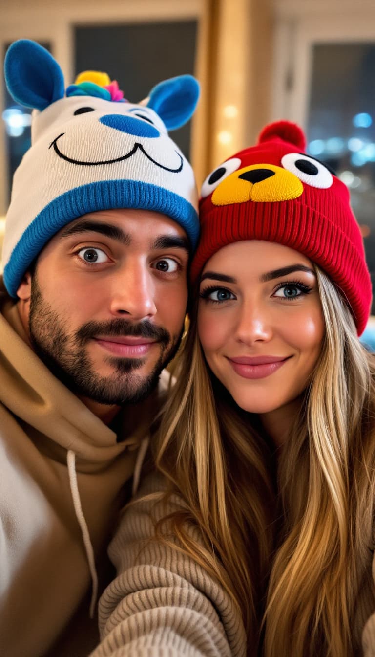AI generated: The image shows a couple people (Hispanic Latino male and voluptuous dark haired blue eyed female) p...