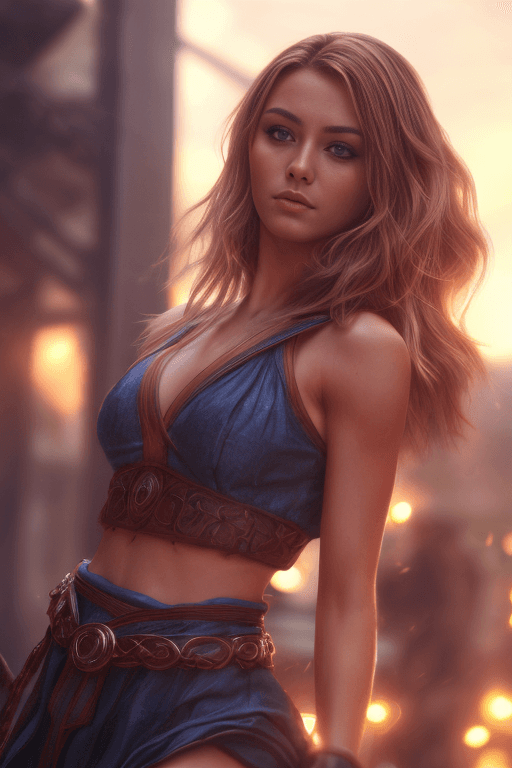 AI generated: full shot,(((masterpiece:1 0))),(hyperrealism:1 5),High Detail RAW color Photo,Stunning young girl,(...